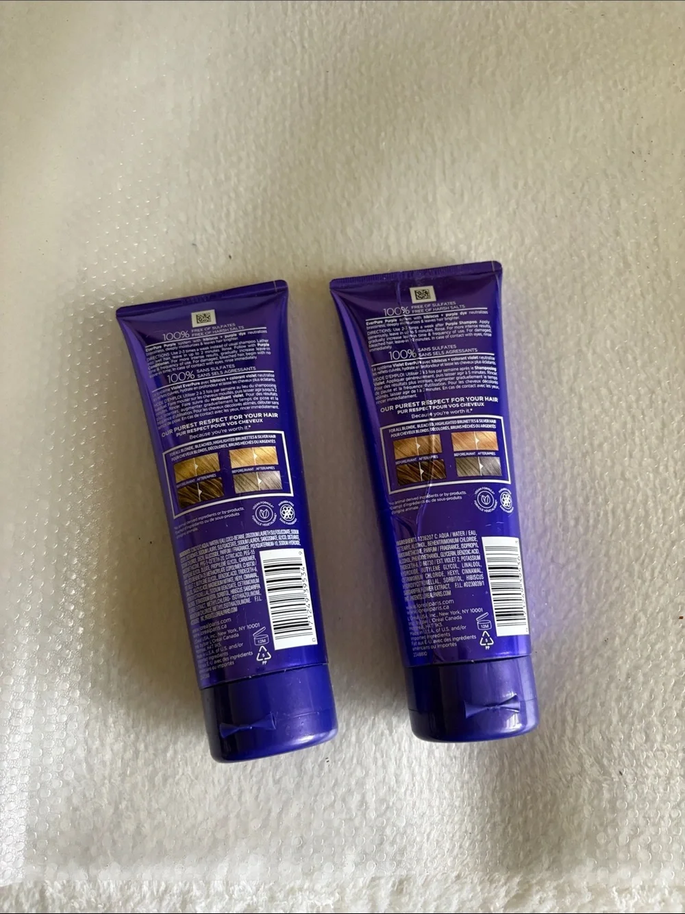 L’ORÉAL PARiS‎ EVER PURE Sulfate-Free, PURPLE SHAMPOO and PURPLE CONDITIONER